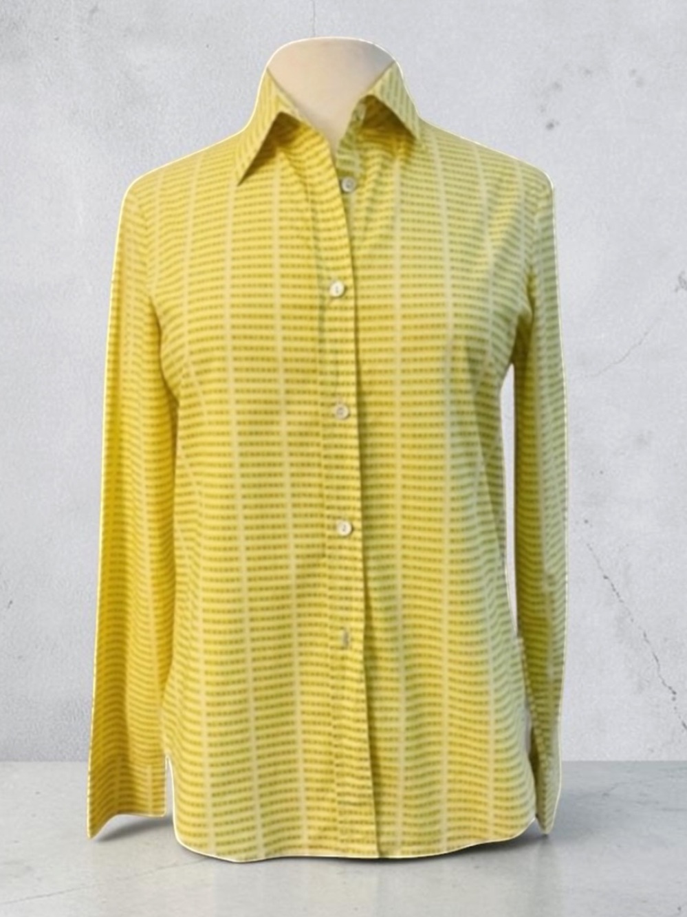 BURBERRY SIGNATURE LOGO BUTTON FRONT COTTON SHIRT SIZE 8